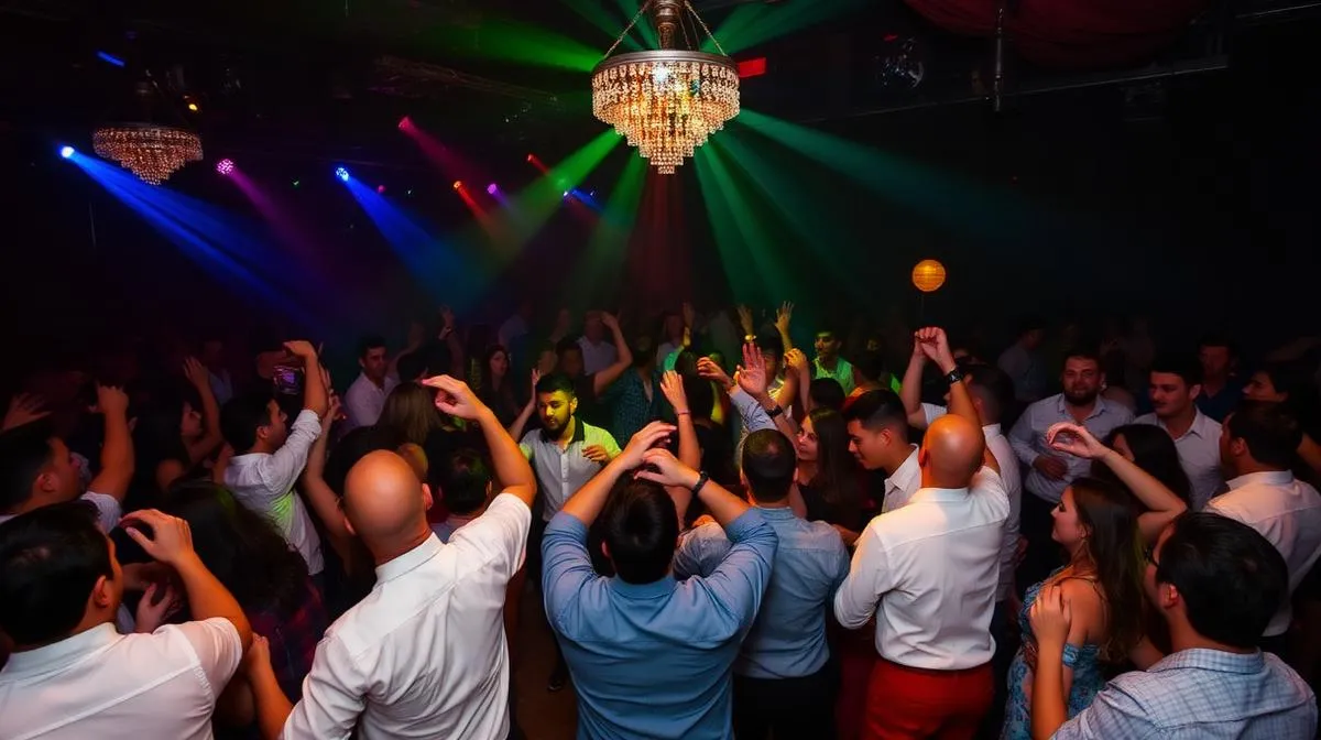 רחבה מלאה בילדים רוקדים בבר מצווה כשאטרקציה משתלבת בזרימה של הערב