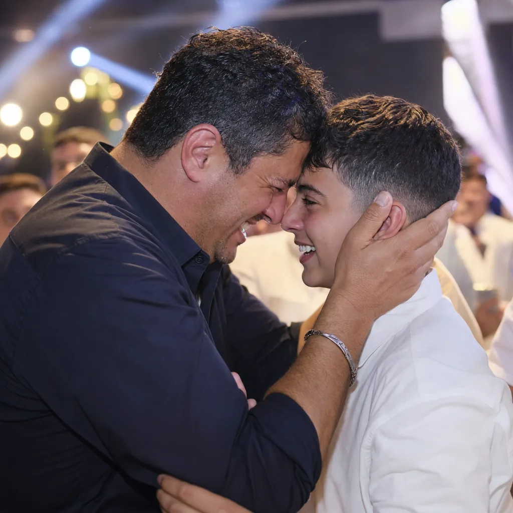 רגע רגשי בין ילדים להורים